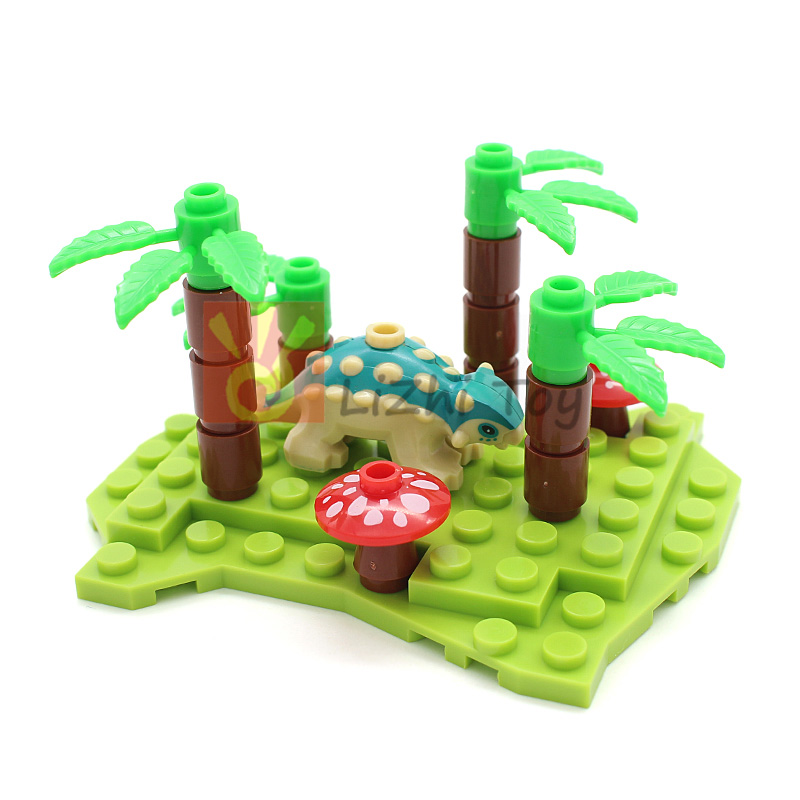 Marine Zoo - MOC 67443pb02 ديناصور الطفل Ankylosaurus اللبنات