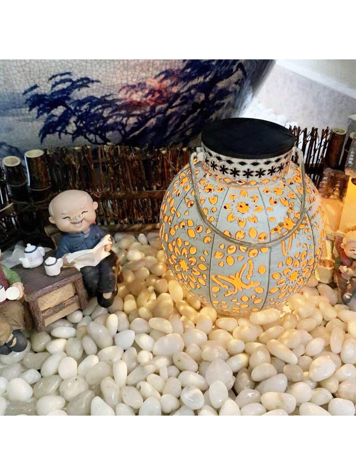 نهر الصخور الزخرفية الحصى البي - مراجعة Aquarium Marine Tank وسعره