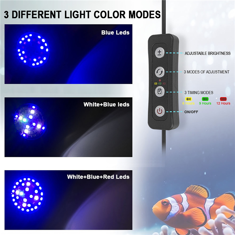 30 واط حوض السمك خزان الأسماك  - مراجعة Marine Aquarium Lamp وسعره
